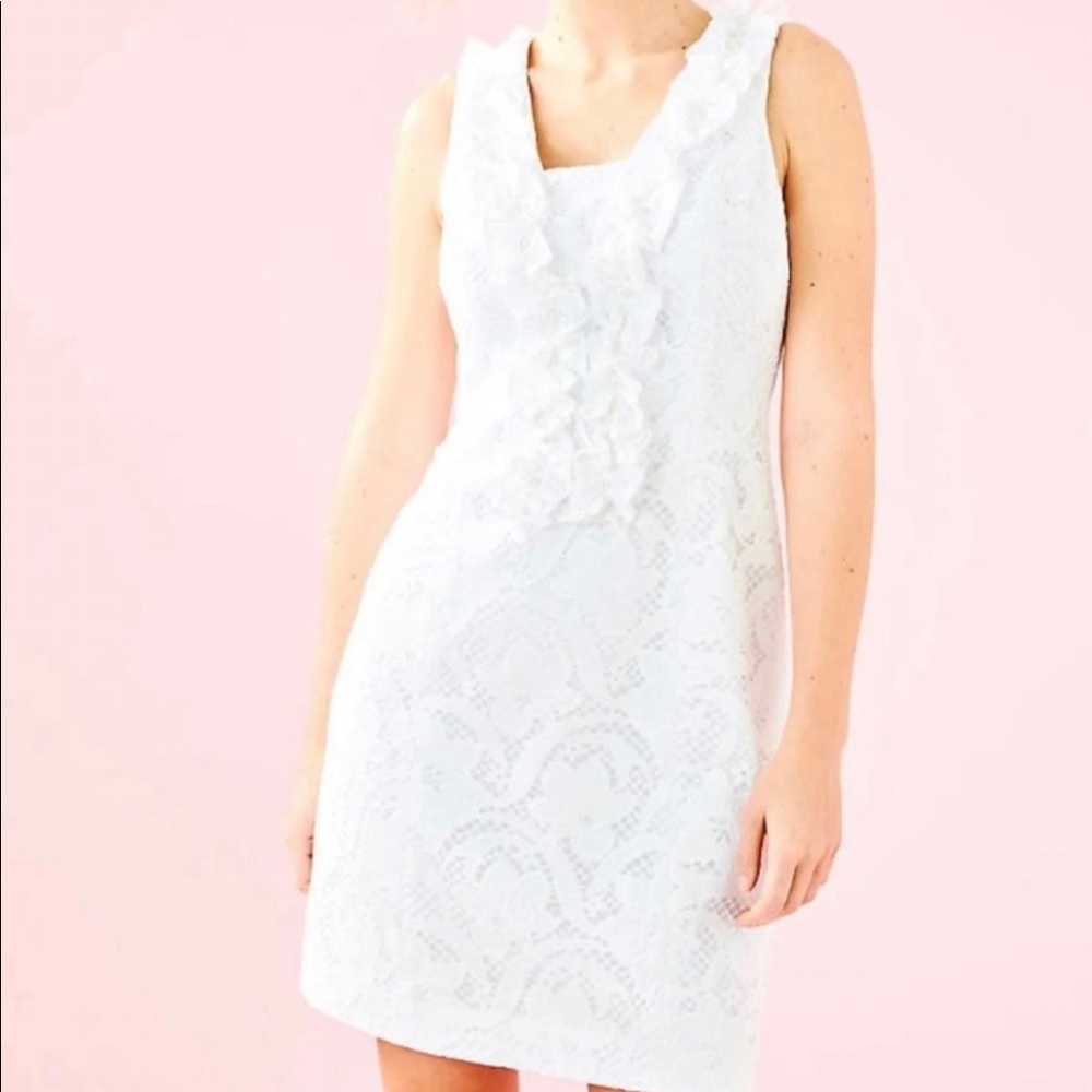 White Lilly Pulitzer Kiera Shift Dress